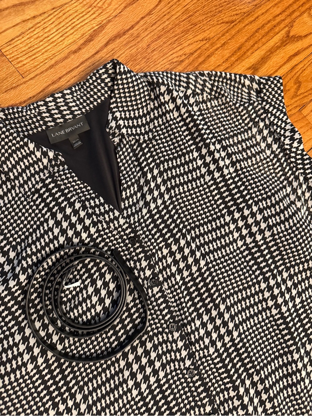 Black & White Houndstooth shirt dress